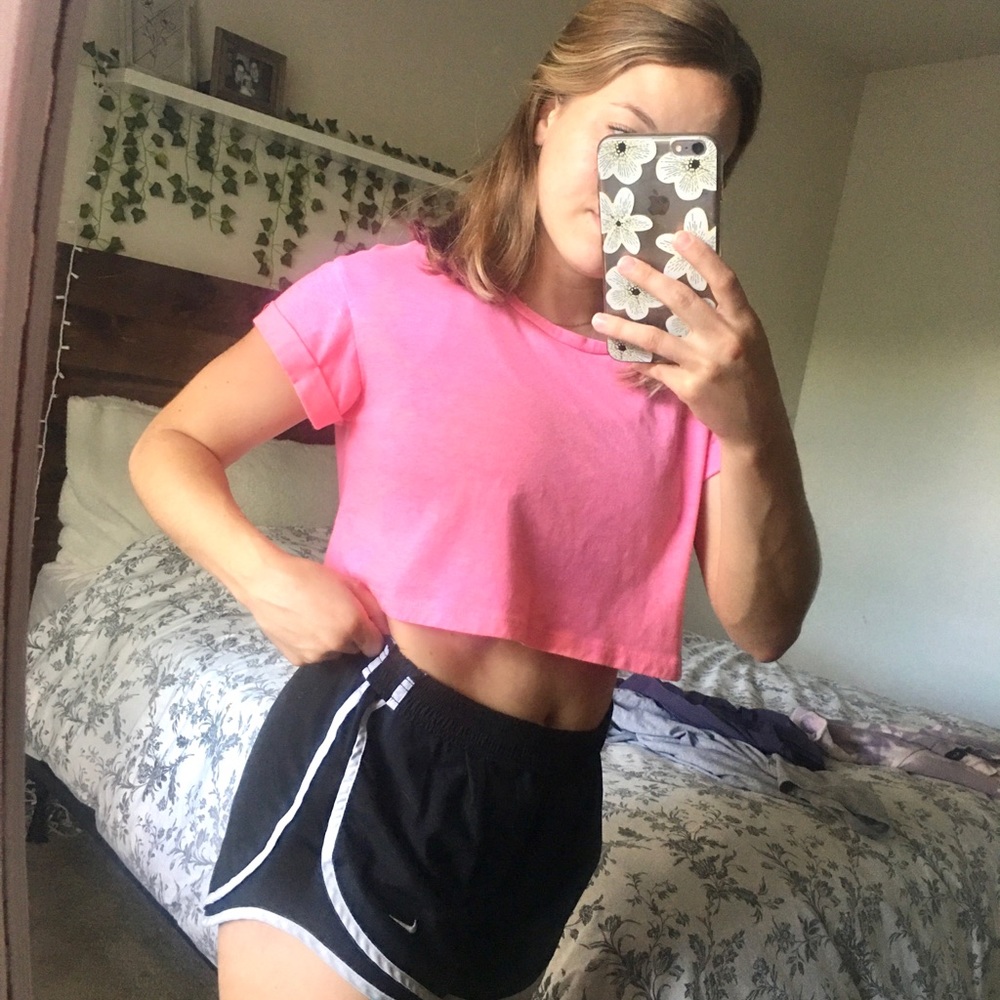 Pink Cropped Tee - Picture 2 of 2